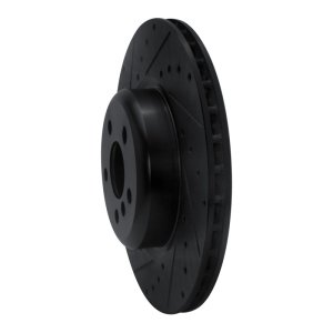 BMW 430I Brake Rotor (1) - Rear Left - R1 Concepts - Drilled & Slotted - Black - `16-`25